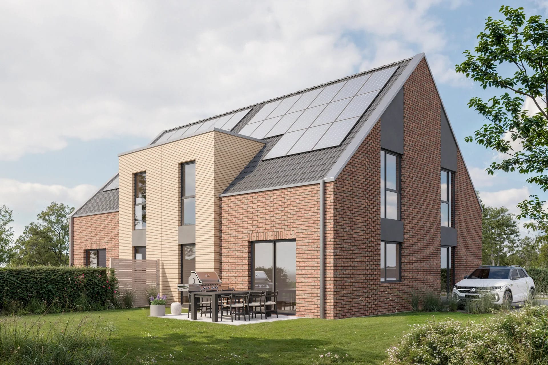 Doppelhaus Kirchweg - Adendorf, Architekturvisualisierung, Adendorf